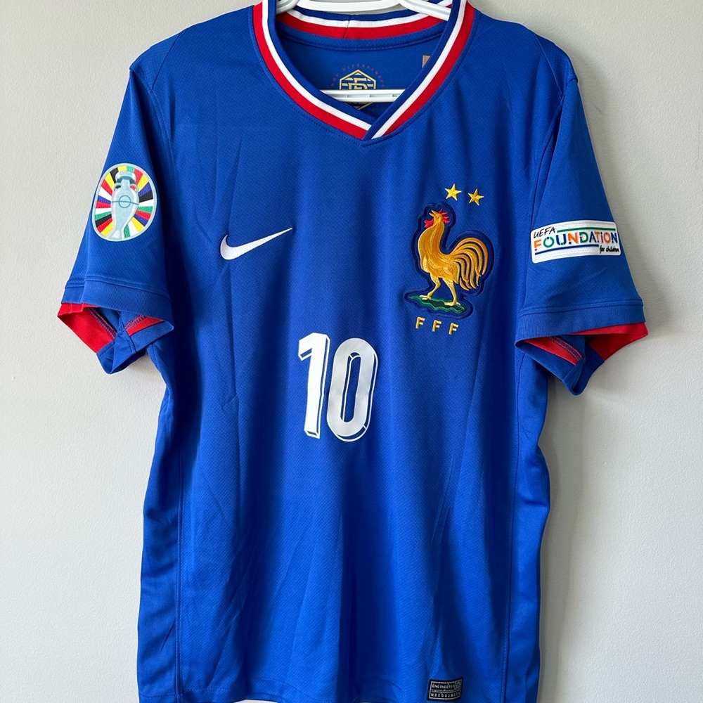 Kylian Mbappe France Euro 2024 New Men’s Blue Soccer Jersey